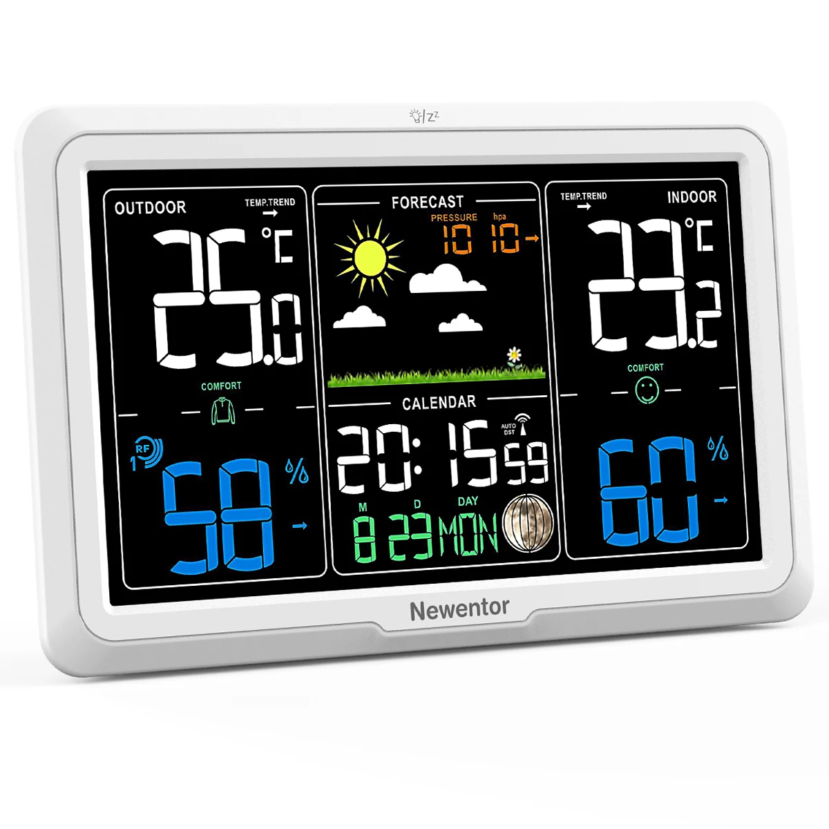 Newentor Weather Station Alarm Clock Thermometer Hygrometer with Indoor Outdoor Wireless Sensor Temperature Humidity Forecast
Newentor Weather Station Alarm Clock Thermometer Hygrometer with Indoor Outdoor Wireless Sensor Temperature Humidity Forecast