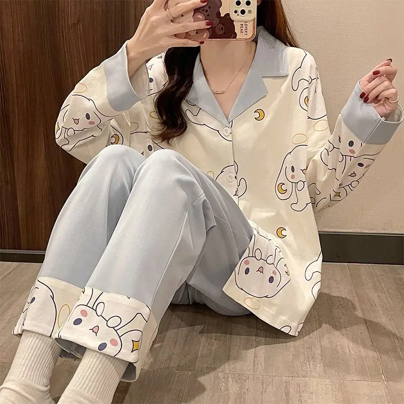 Kawaii Sanrio Anime Hobby Cinnamoroll Chinese New Year Ladies Cotton Long Sleeve Suit Thin Pajamasjiajuf Gift for Girlfriend
Kawaii Sanrio Anime Hobby Cinnamoroll Chinese New Year Ladies Cotton Long Sleeve Suit Thin Pajamasjiajuf Gift for Girlfriend