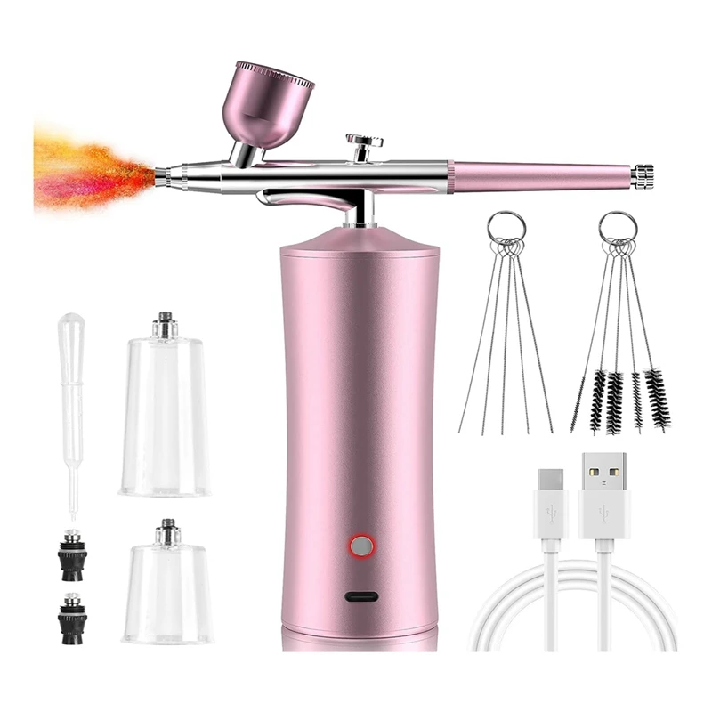 Аэрограф в комплекте, 30 фунтов на квадратный дюйм, беспроводной Перезаряжаемый пневматический пистолет высокого давления для нейл-арта, рисования, украшения тортов, розовый, прочный
Аэрограф в комплекте, 30 фунтов на квадратный дюйм, беспроводной Перезаряжаемый пневматический пистолет высокого давления для нейл-арта, рисования, украшения тортов, розовый, прочный