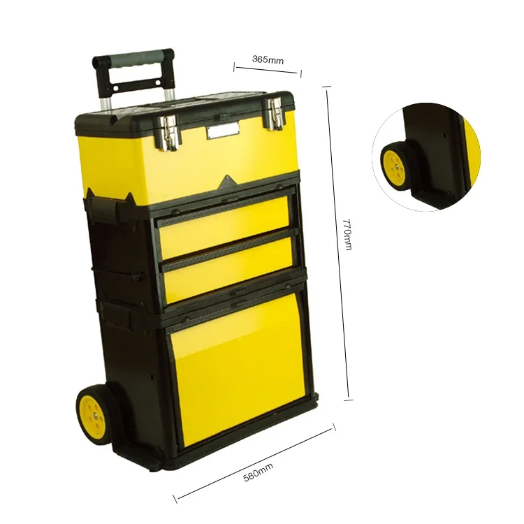 China Factory High Quality 23-Inch Yellow Multi-Functional Metal Box For Storage Tool Products/ Tool Box Trolley With Handle
China Factory High Quality 23-Inch Yellow Multi-Functional Metal Box For Storage Tool Products/ Tool Box Trolley With Handle
