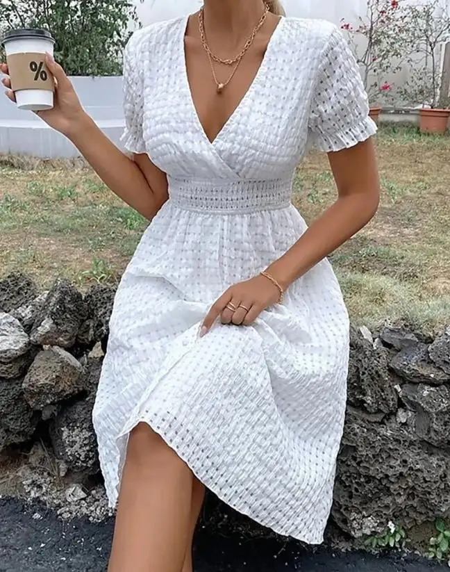 Spot 2023 Women's New Hot Selling Casual Spring/summer Checkered Waffle Knitted Dress
Spot 2023 Women's New Hot Selling Casual Spring/summer Checkered Waffle Knitted Dress