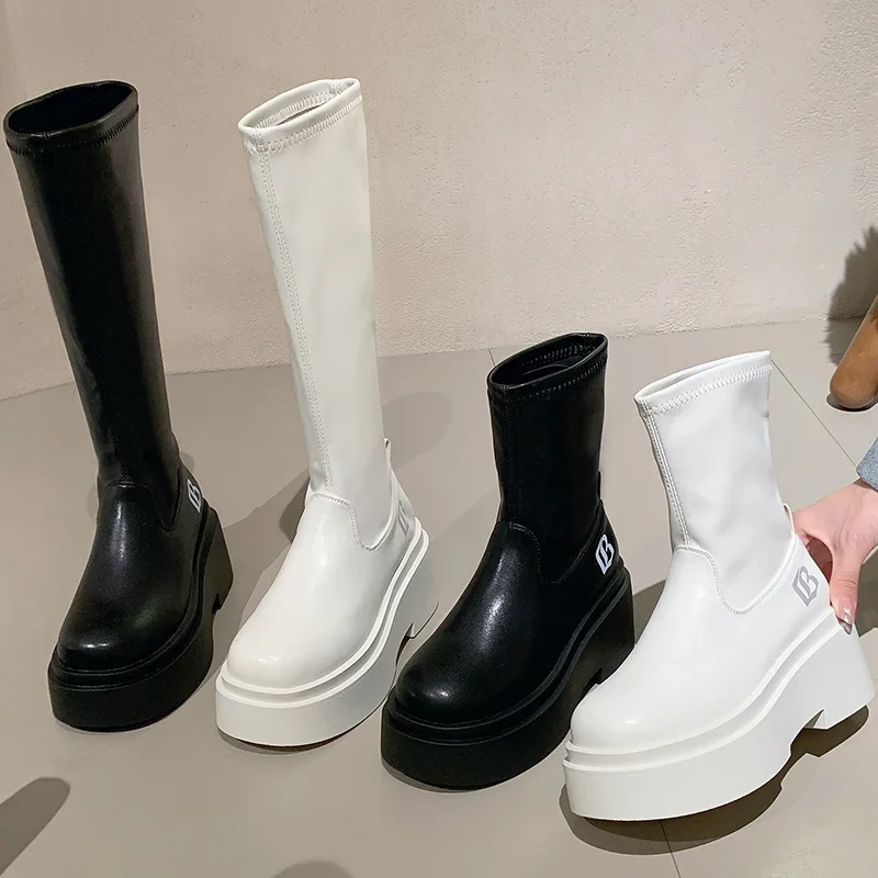 Fashion Casual Retro Women's Ankle Boots Autumn Winter New Designer Platform Shoes Solid Color Knee High Botas De Mujer
Fashion Casual Retro Women's Ankle Boots Autumn Winter New Designer Platform Shoes Solid Color Knee High Botas De Mujer