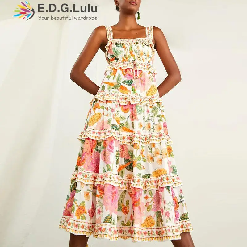 EDGLuLu Sexy Square Neck Summer Dress Women 2023 Leisure Beach Sweet Print Dress Elegant Backless Loose Dress Holidays 0618
EDGLuLu Sexy Square Neck Summer Dress Women 2023 Leisure Beach Sweet Print Dress Elegant Backless Loose Dress Holidays 0618