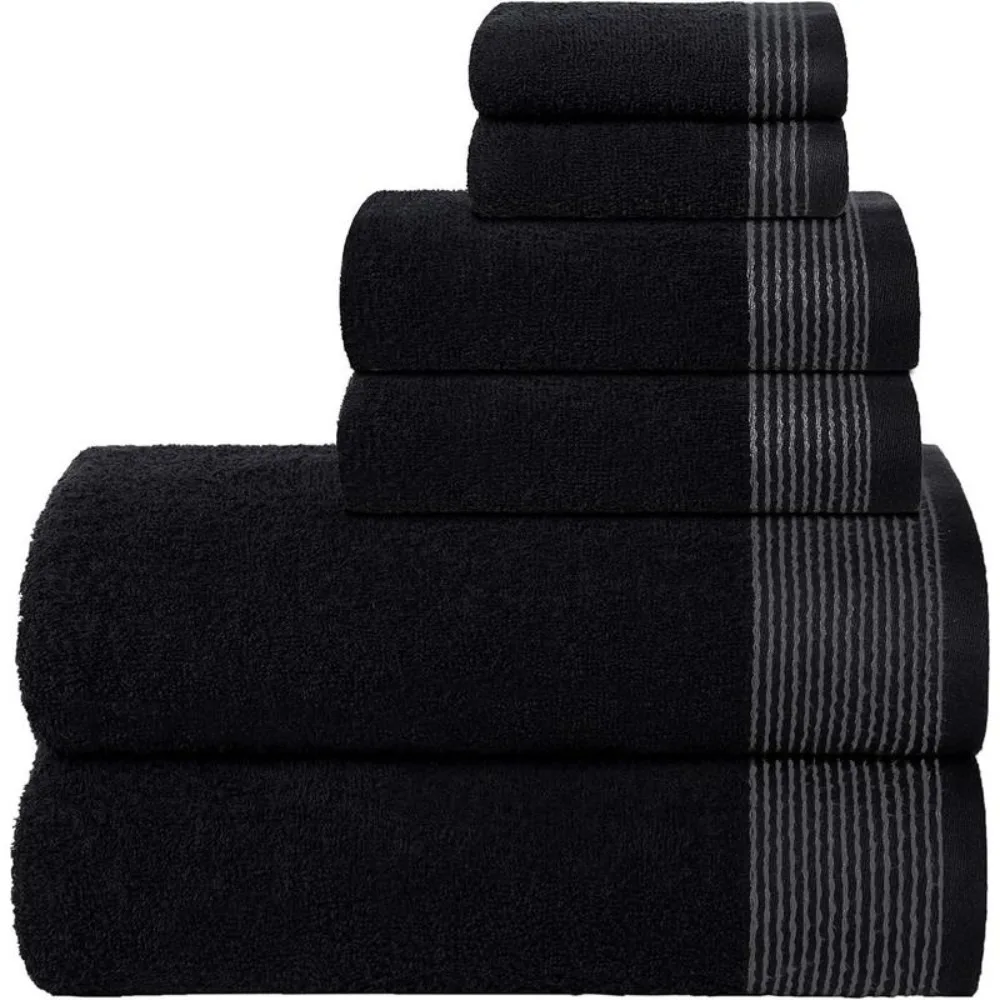 Cotton Ultra Soft 6 Pack Towel Set, Contains 2 Bath Towels 28x55 inchs, 2 Hand Towels 16x24 inchs & 2 Washcloths 12x12 inchs
Cotton Ultra Soft 6 Pack Towel Set, Contains 2 Bath Towels 28x55 inchs, 2 Hand Towels 16x24 inchs & 2 Washcloths 12x12 inchs