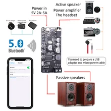 Power Amplifier Board Wireless Stereo Amplifier Circuitboard Bluetooth-compatible 5.0 2 Channel Amp Module
Power Amplifier Board Wireless Stereo Amplifier Circuitboard Bluetooth-compatible 5.0 2 Channel Amp Module
