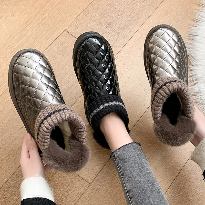 Женские зимние ботинки на плоской подошве, зимняя обувь, сапоги, женские плюшевые ботинки с круглым носком, низкие кожаные ботильоны с резиновым мехом, 2022
Женские зимние ботинки на плоской подошве, зимняя обувь, сапоги, женские плюшевые ботинки с круглым носком, низкие кожаные ботильоны с резиновым мехом, 2022