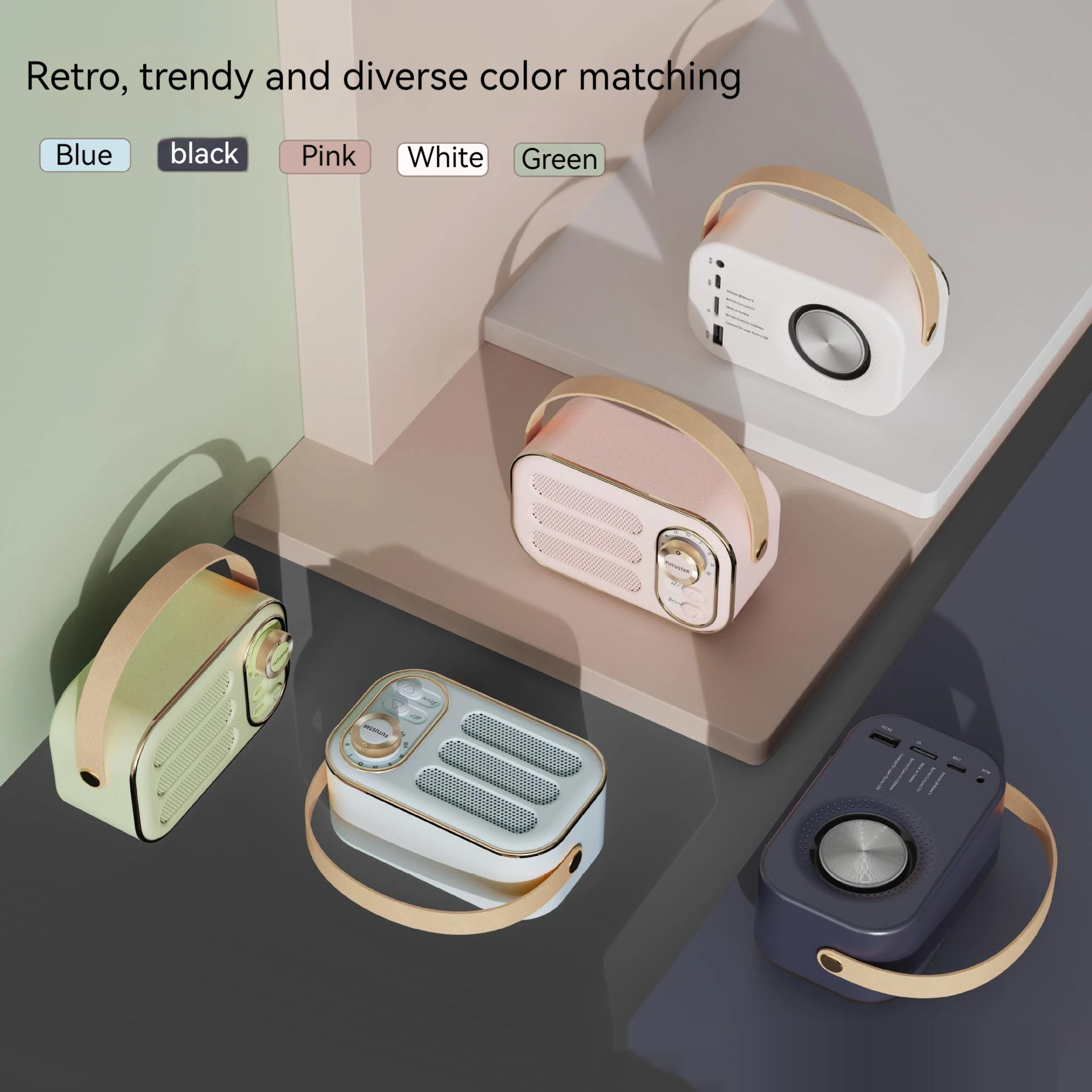 HM11Type-C Charging and SD Card Slot Mini Stereo Player with HIFI Retro Style Wireless Bluetooth Speaker
HM11Type-C Charging and SD Card Slot Mini Stereo Player with HIFI Retro Style Wireless Bluetooth Speaker