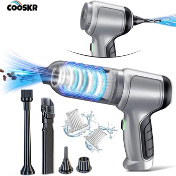 USB rechargeable vacuum cleaner designed for use in a car.