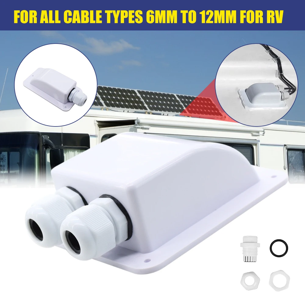 1/2 Holes 6-12mm Waterproof Solar Double Holes Cable Entry Gland Box Curved Cable Connector Holder For RV Camper Van Yacht
1/2 Holes 6-12mm Waterproof Solar Double Holes Cable Entry Gland Box Curved Cable Connector Holder For RV Camper Van Yacht