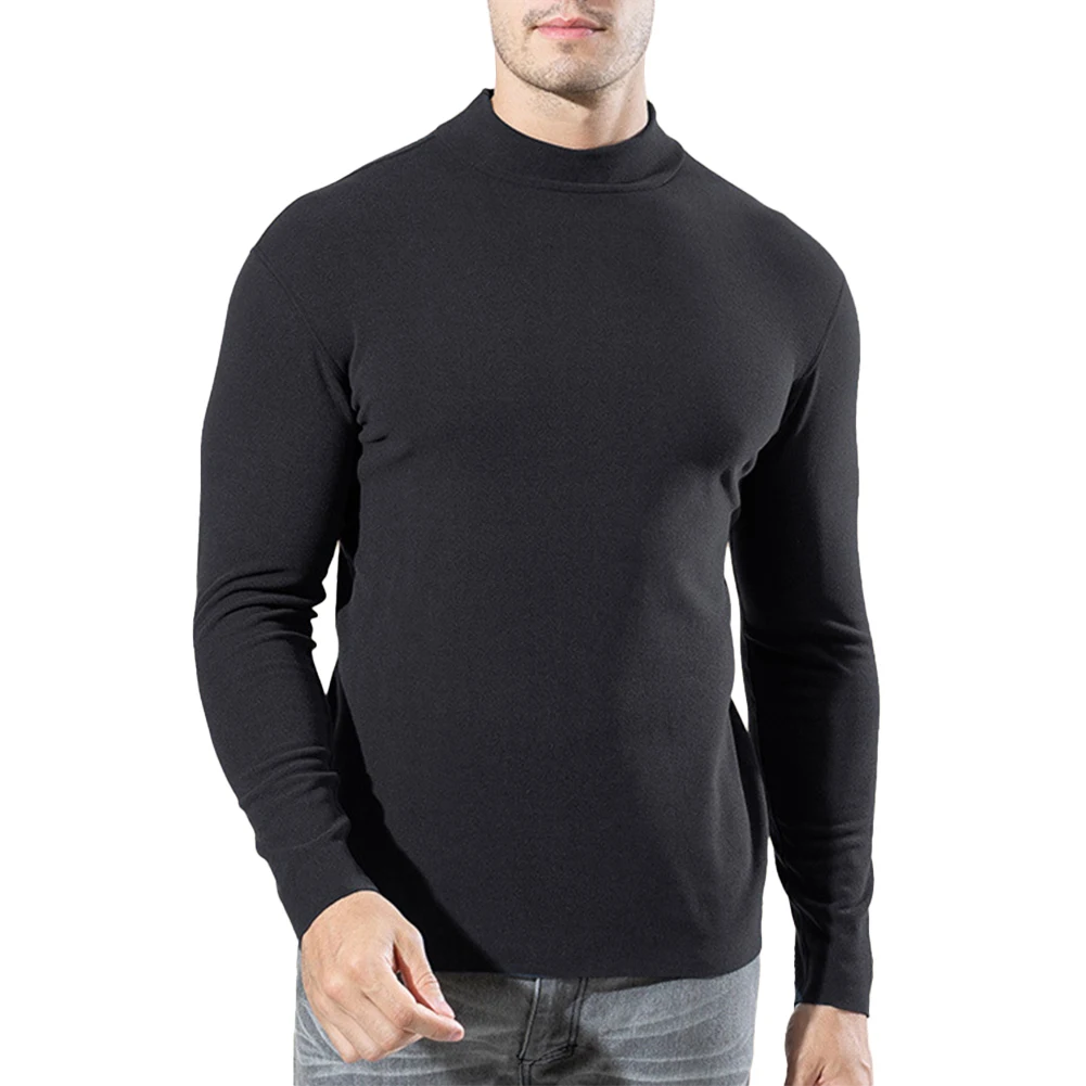 Leisure Men Shirt Tops Jumper Long Sleeve Mock Neck Pullover Solid Sports Stretch T-Shirt Tops Autumn Male New
Leisure Men Shirt Tops Jumper Long Sleeve Mock Neck Pullover Solid Sports Stretch T-Shirt Tops Autumn Male New