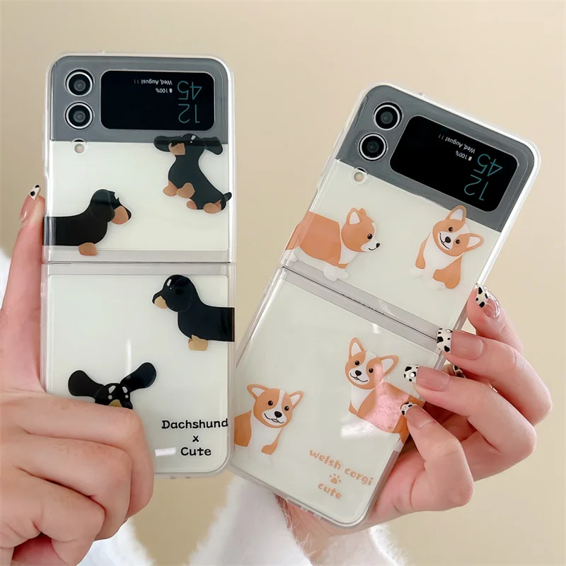 W23 Flip Cute Corgi Dog IMD Phone Case For Samsung Z-Flip 3 Flip4 Split Type Full Cover Skinny Shell Body Protection
W23 Flip Cute Corgi Dog IMD Phone Case For Samsung Z-Flip 3 Flip4 Split Type Full Cover Skinny Shell Body Protection