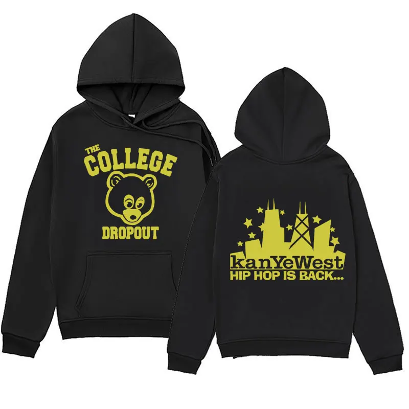 

Rapper Kanye West Touch The Sky Tour Hoodies College Dropout Print Hooded Men Women Harajuku Punk Hip Hop Sweatshirts Streetwear