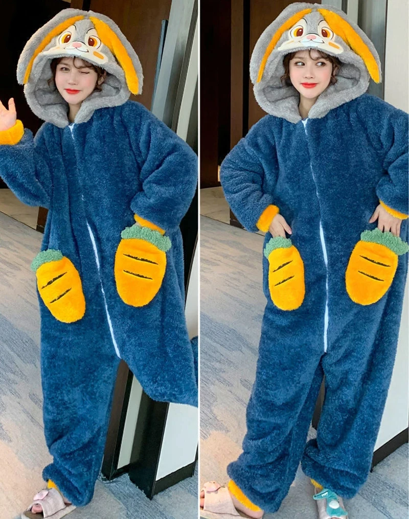 Adult Rabbit Onesie Cosplay Animal Pajamas Unisex Coral Fleece Hoodie Pyjamas Couples Warm Loungewear Jumpsuits Zipper Bodysuits
Adult Rabbit Onesie Cosplay Animal Pajamas Unisex Coral Fleece Hoodie Pyjamas Couples Warm Loungewear Jumpsuits Zipper Bodysuits