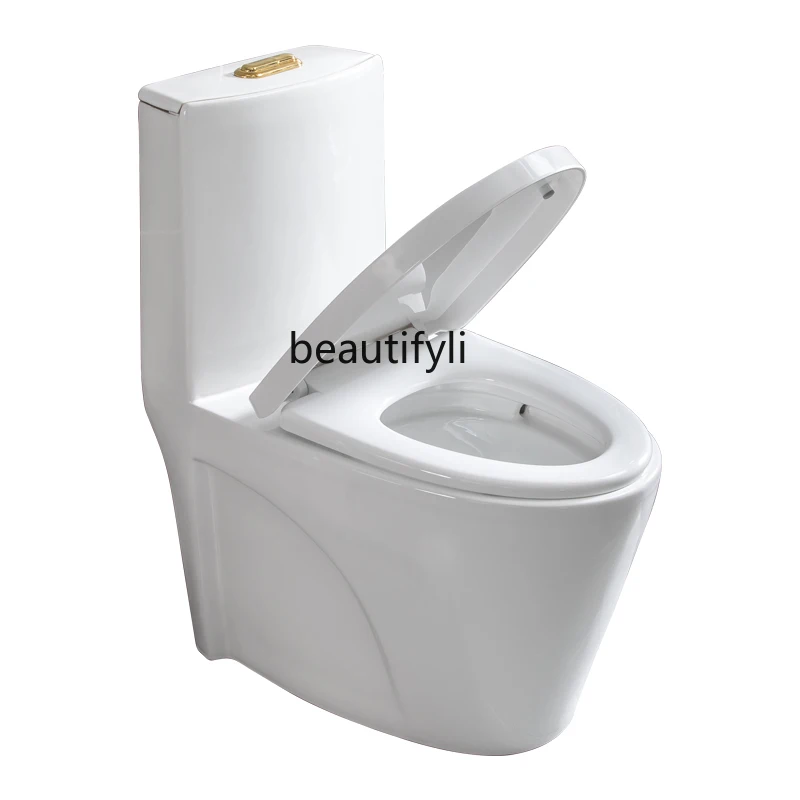 

Bathroom Toilet Household Flush Toilet Ceramic Water-Saving Mute Deodorant Toilet Siphon Sit Toilet Large Pipe