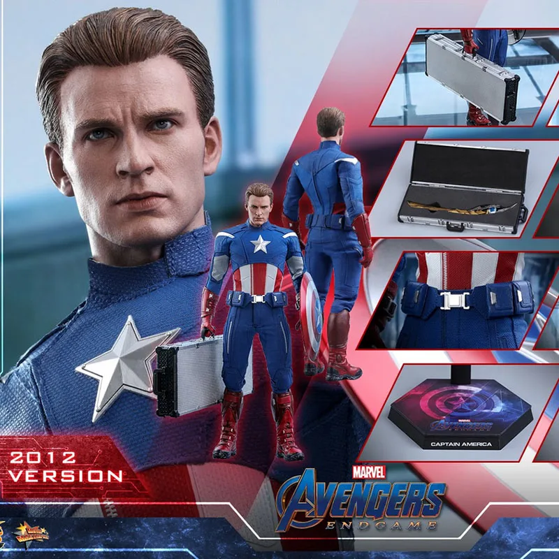 

HOTTOYS MMS563 1/6 Captain America 2012 Ver. Action Figure HT Male Soldier Action Figurine Full Set Collectible Model Toy