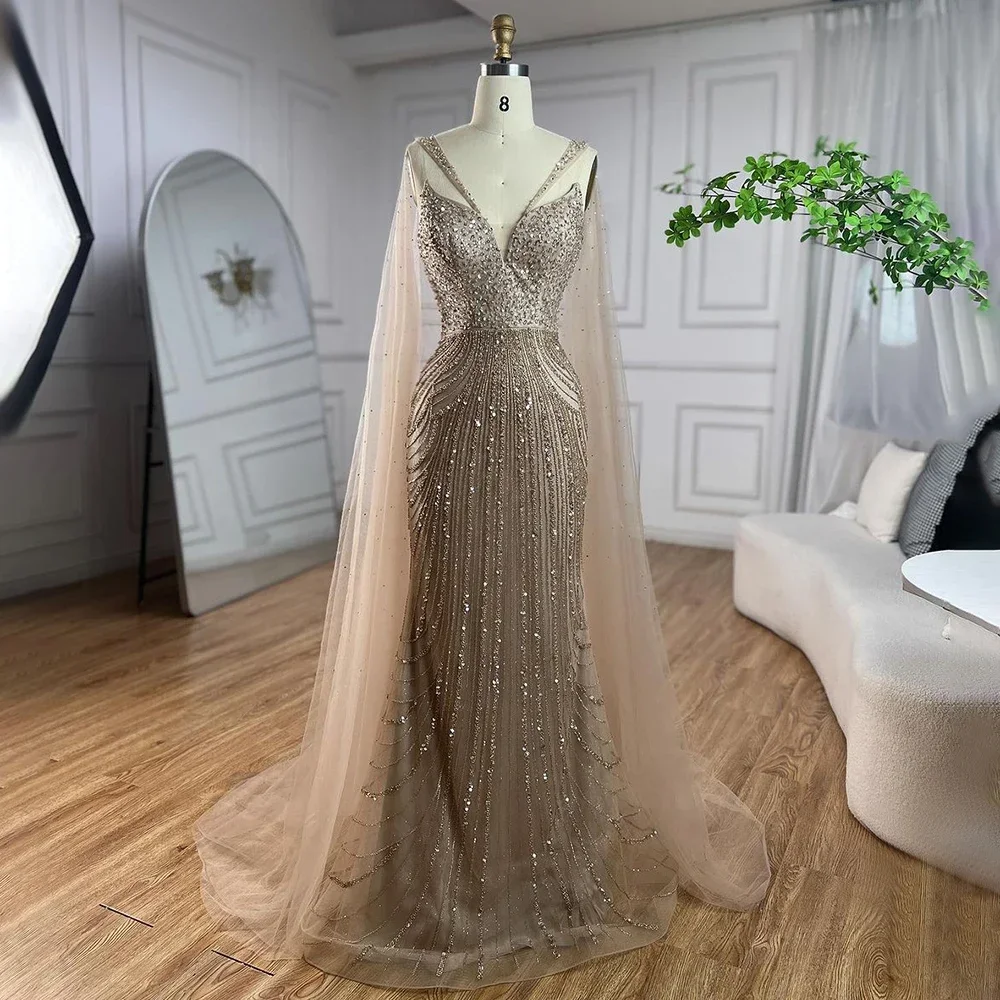 GiayMus Gold Blue Mermaid Cape Sleeves Luxury Beaded Evening Dresses 2024 Gowns For Women Wedding Party HLA72198 Vestidos
GiayMus Gold Blue Mermaid Cape Sleeves Luxury Beaded Evening Dresses 2024 Gowns For Women Wedding Party HLA72198 Vestidos