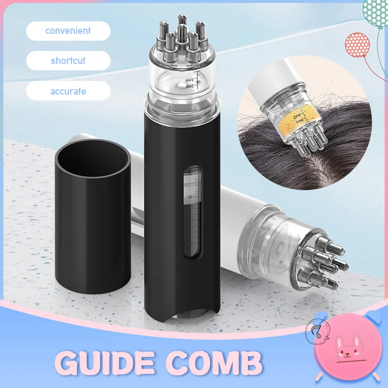 Six Needles Portable Precise Guide Massage Comb 1-15ml Dual Chamber Liquid Liquid Comb Medicated Comb Scalp Oil Applicator
Six Needles Portable Precise Guide Massage Comb 1-15ml Dual Chamber Liquid Liquid Comb Medicated Comb Scalp Oil Applicator