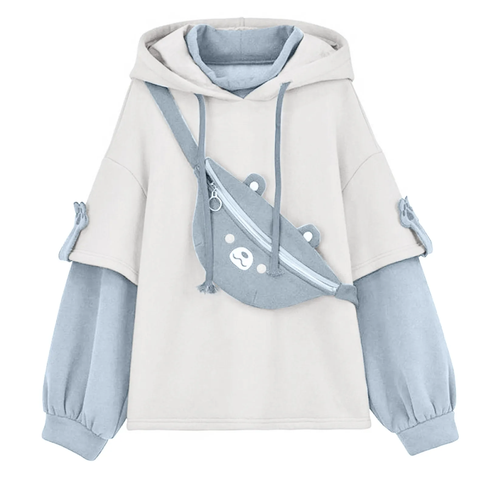 Kawaii Cute Oversize Hoodie With Bear Bag Womens Autumn Patchwork Sweatshirts Pullovers Japanese Streetwear Aesthetic Hoodies
Kawaii Cute Oversize Hoodie With Bear Bag Womens Autumn Patchwork Sweatshirts Pullovers Japanese Streetwear Aesthetic Hoodies