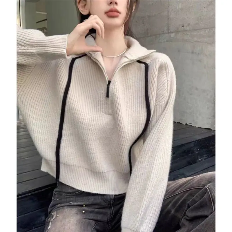 Short Half Zippered High Necked Sweater Women Instagram Autumn and Winter Inner Wear Pullover Knit Bottom Sweater Outerwear Top
Short Half Zippered High Necked Sweater Women Instagram Autumn and Winter Inner Wear Pullover Knit Bottom Sweater Outerwear Top