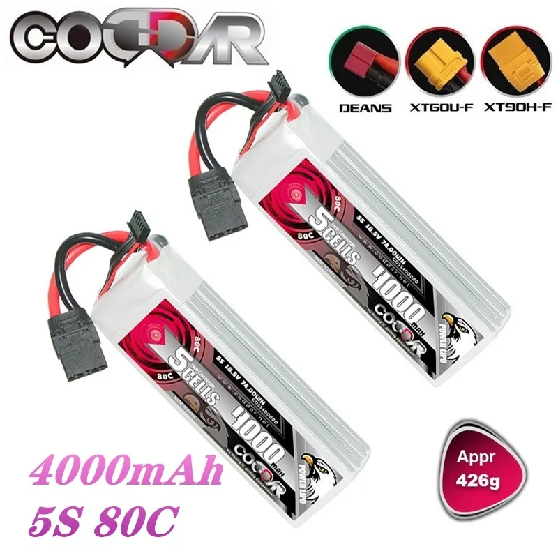 CODDAR 4000mAh 5S 80C 18.5V Lipo Battery For FPV Freestyle Drone Model Aircraft Ducted Fixed Wing 18.5V Lithium Battery
CODDAR 4000mAh 5S 80C 18.5V Lipo Battery For FPV Freestyle Drone Model Aircraft Ducted Fixed Wing 18.5V Lithium Battery