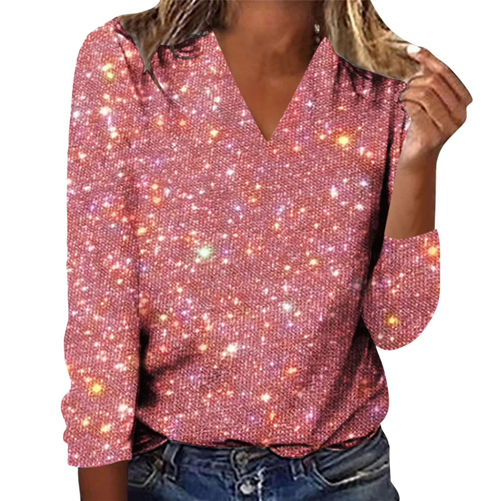 Spring Shirts For Women Sparkly Boho Print Long Sleeve Tunic Tops Crew Neck Sweatshirt Trendy Pullover Blouses Ladies Clothes
Spring Shirts For Women Sparkly Boho Print Long Sleeve Tunic Tops Crew Neck Sweatshirt Trendy Pullover Blouses Ladies Clothes