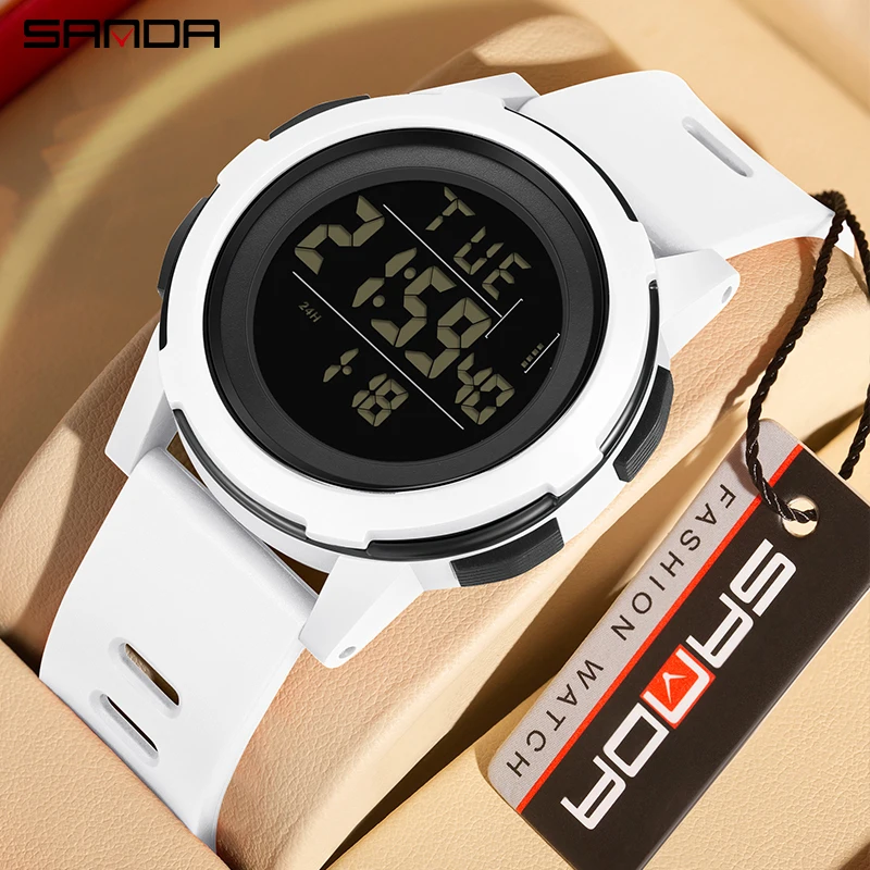 

SANDA Digital Watch Men Military Army Sport Wristwatch Top Brand Luxury LED Stopwatch Waterproof Male Electronic Clock Gift 2188