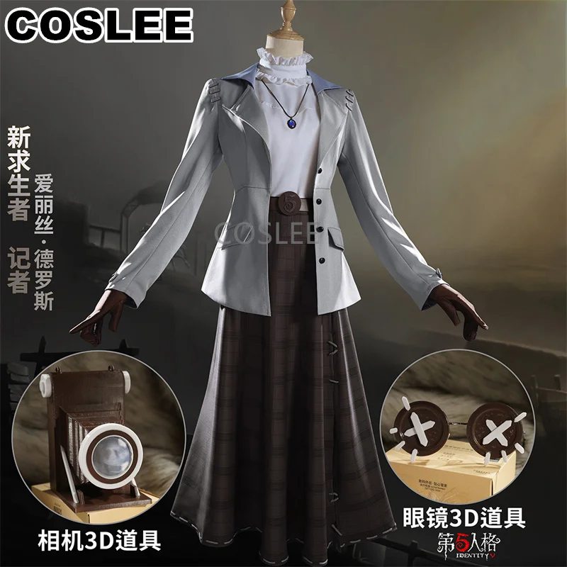 COSLEE Identity V Alice DeRoss Cosplay Costume New Survival Reporter Game Suit Uniform Dress Halloween Party Outfit For Women
COSLEE Identity V Alice DeRoss Cosplay Costume New Survival Reporter Game Suit Uniform Dress Halloween Party Outfit For Women