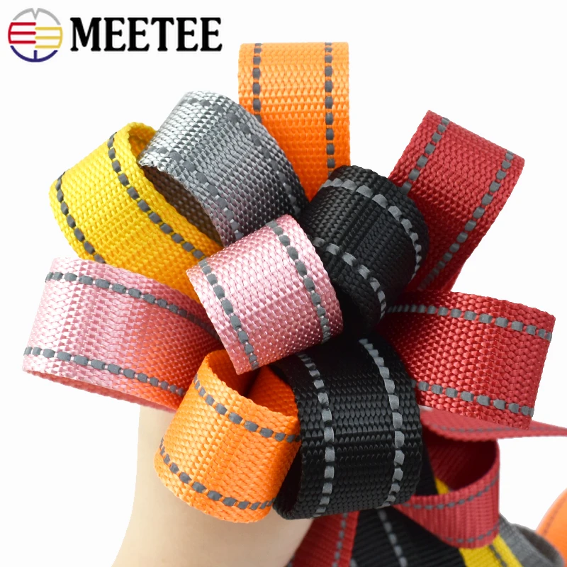 Meetee 2/5/10M 25mm Reflective Polyester Webbing Band Backpack Belt Tape Nylon Clothes Strap Ribbon Binding Sewing Accessories
Meetee 2/5/10M 25mm Reflective Polyester Webbing Band Backpack Belt Tape Nylon Clothes Strap Ribbon Binding Sewing Accessories