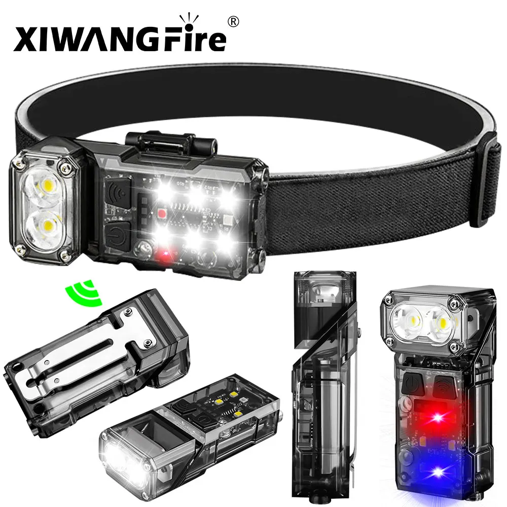 Multifunctional Corner Headlamp Rechargeable Motion Sensor LED Headlights with Clip Magnet Flashlight Camping Fishing Lantern
Multifunctional Corner Headlamp Rechargeable Motion Sensor LED Headlights with Clip Magnet Flashlight Camping Fishing Lantern