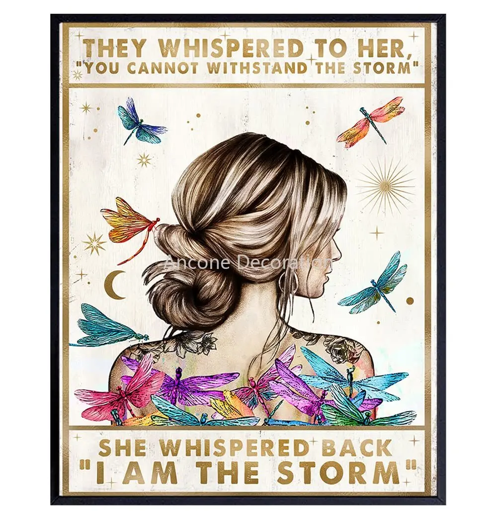 Inspirational Positive Quotes Wall Decor - She Whispered Back I Am The Storm - Hippie Boho Wall Art - Motivational
Inspirational Positive Quotes Wall Decor - She Whispered Back I Am The Storm - Hippie Boho Wall Art - Motivational