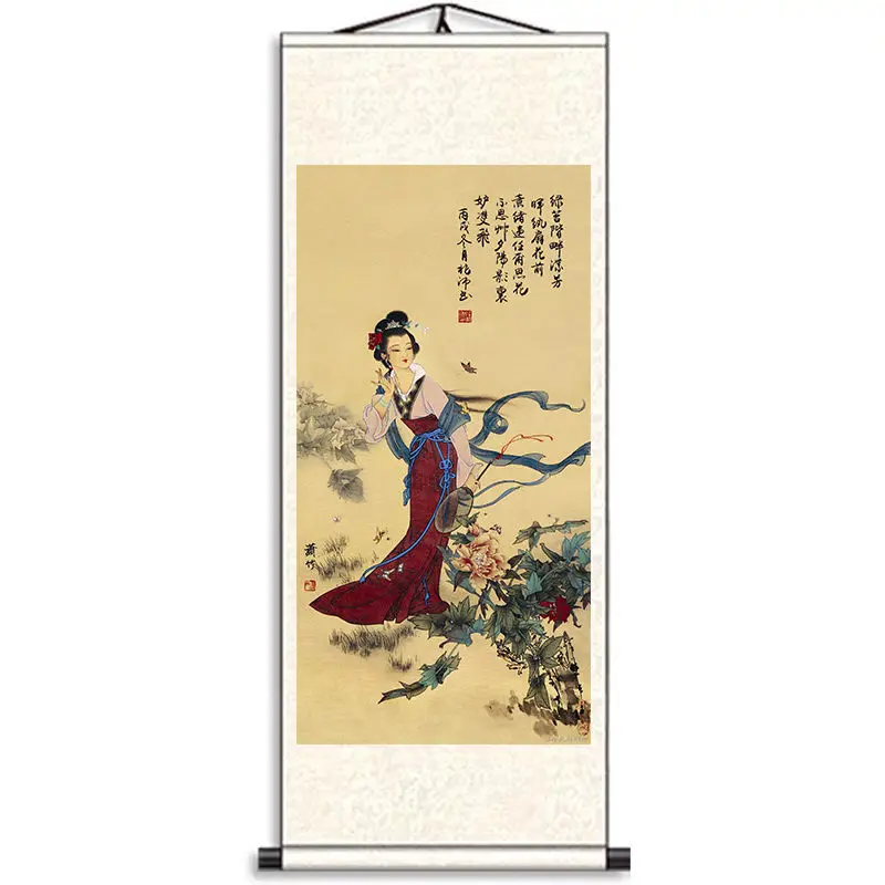Chinese Style Classical Beauty Scroll Paintings Vintage Room Decor Aesthetic Wall Art Poster Home Decoration Picture
Chinese Style Classical Beauty Scroll Paintings Vintage Room Decor Aesthetic Wall Art Poster Home Decoration Picture