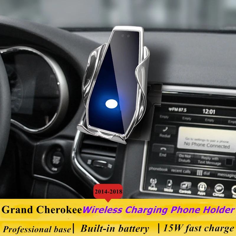 For Jeep Grand Cherokee 2014-2018 Car Phone Holder 15W Qi Wireless Car Charger Stand for iPhone Xiaomi Samsung Huawei Universal
For Jeep Grand Cherokee 2014-2018 Car Phone Holder 15W Qi Wireless Car Charger Stand for iPhone Xiaomi Samsung Huawei Universal
