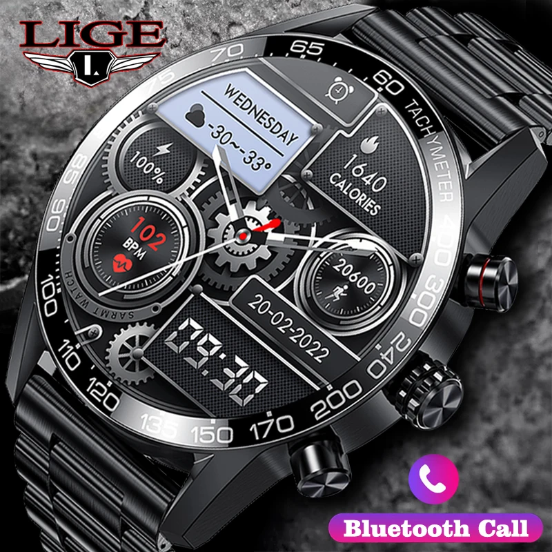 Умные часы LIGE с Bluetooth и вызовом, спортивные часы с пульсометром, кровяным давлением IP67, водонепроницаемые музыкальные проигрыватели, деловые мужские умные часы с полным касанием
Умные часы LIGE с Bluetooth и вызовом, спортивные часы с пульсометром, кровяным давлением IP67, водонепроницаемые музыкальные проигрыватели, деловые мужские умные часы с полным касанием