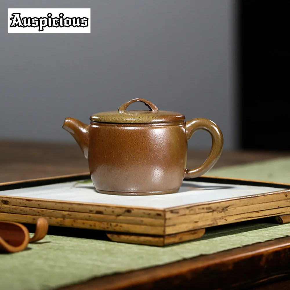 

230 мл традиционный деревянный рандомный чайник ручной работы из исинской фиолетовой глины чайник под заказ чайные аксессуары чайный набор Zisha