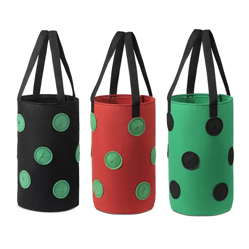 Strawberry Planting Bag 1PCS durable breathable Strawberry Grow Bags Space saving Hangable Strawberry Planter with 12 Holes
Strawberry Planting Bag 1PCS durable breathable Strawberry Grow Bags Space saving Hangable Strawberry Planter with 12 Holes