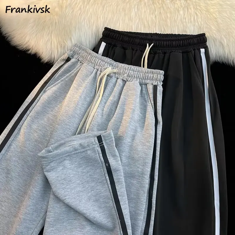 Sporty Pants Women Summer American Style Straight All-match Casual Patchwork Streetwear Fashion Students Simple Pantalones Cozy
Sporty Pants Women Summer American Style Straight All-match Casual Patchwork Streetwear Fashion Students Simple Pantalones Cozy