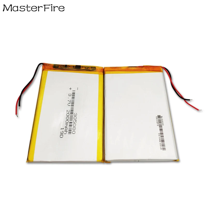 Wholesale 305080 3.7V 2000mah Rechargeable Lithium Polymer Battery for LED Light Electric Toy Smart Watch Digital Camera Cell
Wholesale 305080 3.7V 2000mah Rechargeable Lithium Polymer Battery for LED Light Electric Toy Smart Watch Digital Camera Cell