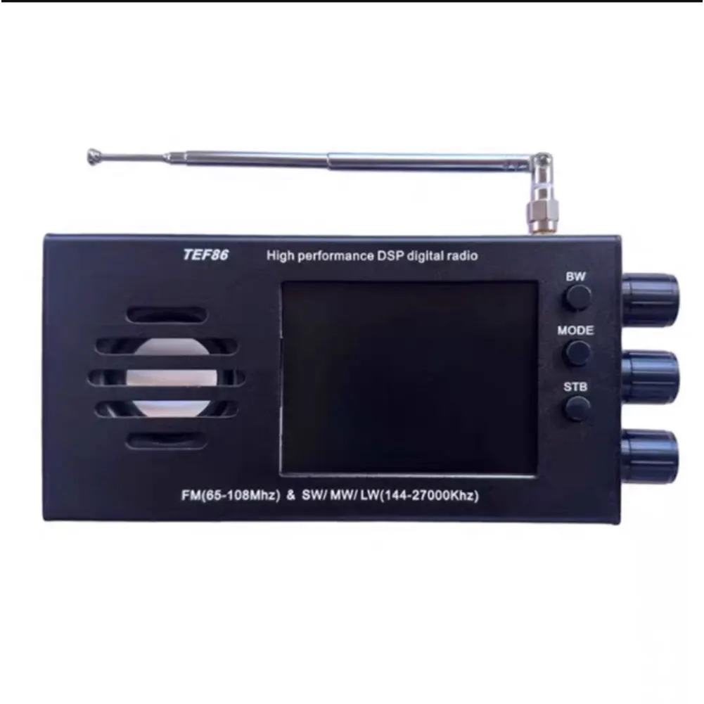 

TEF86 DSP Radio Receiver FM 65-108Mhz&SW/MW/LW 144-27000Khz DSP Digital Radio Shortwave Radios 3.2-inch LCD With Battery