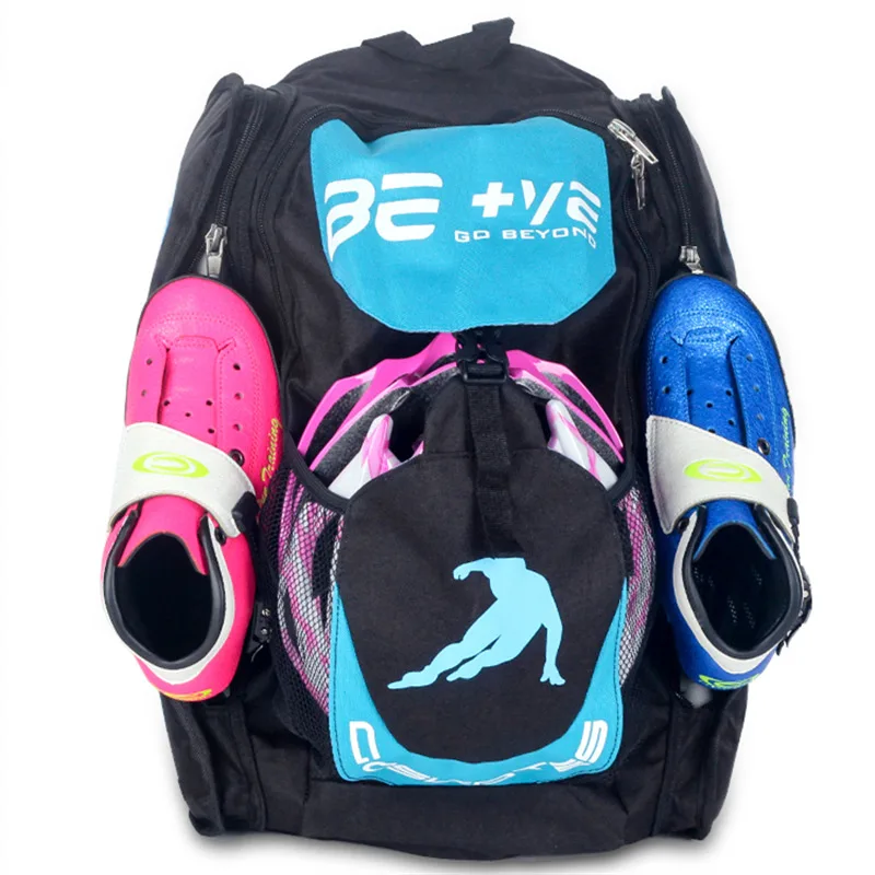 

Original BE+VE Go Beyond Inline Speed Skates Backpack Speed Patines 4x110 Wheels Container Outdoor Helmet Skating Bag