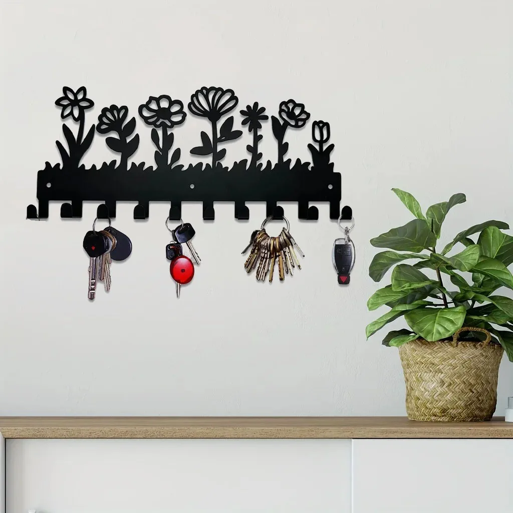 Crafts Flower Design Key Holder Metal Wall Mounted Rack Hook Wall Hanging Storage Rack Coat Rack Key Hanger
Crafts Flower Design Key Holder Metal Wall Mounted Rack Hook Wall Hanging Storage Rack Coat Rack Key Hanger