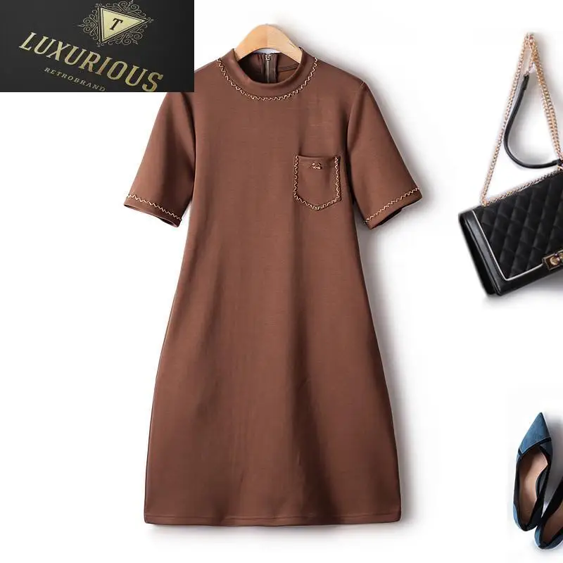 Elegant Dress Woman Heavy Industry Beading Fashion Mid-length Hepburn Style Elastic Waist Mid-sleeve Casual Women's Dresses 4XL
Elegant Dress Woman Heavy Industry Beading Fashion Mid-length Hepburn Style Elastic Waist Mid-sleeve Casual Women's Dresses 4XL