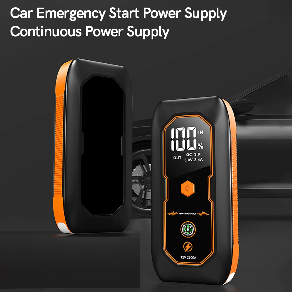 

Car Emergency Starting Power Supply Jump Starter Power Auto Battery Booster 12V Starting 600A Peaks with LED Light Power Bank