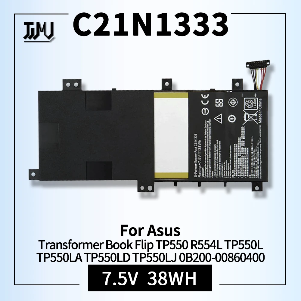 

C21N1333 Laptop Battery for Asus Transformer Book Flip TP550 R554L TP550L TP550LA TP550LD TP550LJ 0B200-00860400 7.5V 38Wh