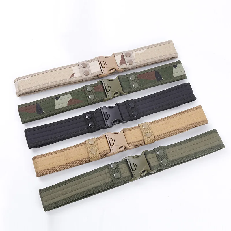 

Colors Army Style Combat Belts Fashion Men Military Canvas Waistband Quick Release Tactical Belt Outdoor Hunting Hiking Tools