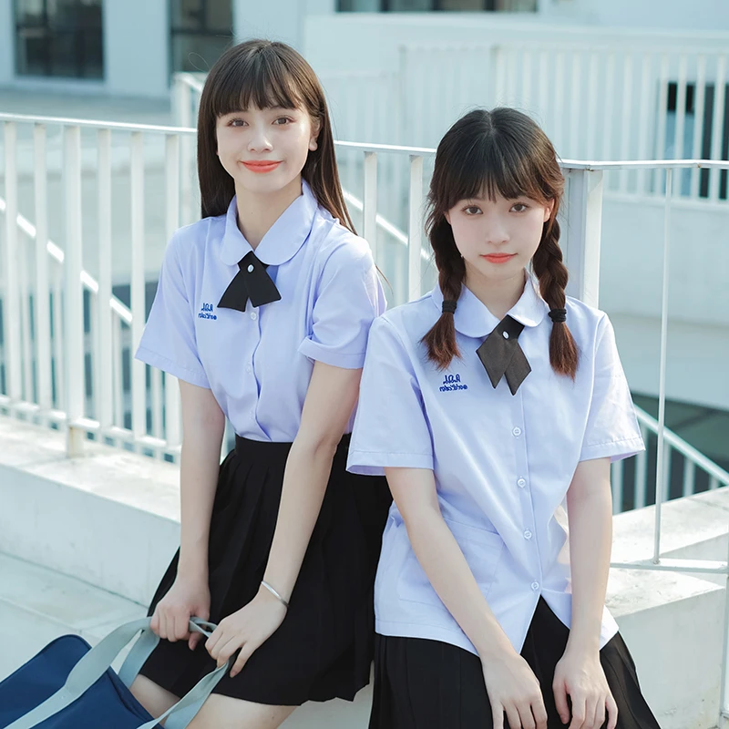 Thailand Student Uniform Cosplay JK Uniform Set School Girl Purple Shirt Pleated Skirt Suit School Clothes Thai College Outfit
Thailand Student Uniform Cosplay JK Uniform Set School Girl Purple Shirt Pleated Skirt Suit School Clothes Thai College Outfit