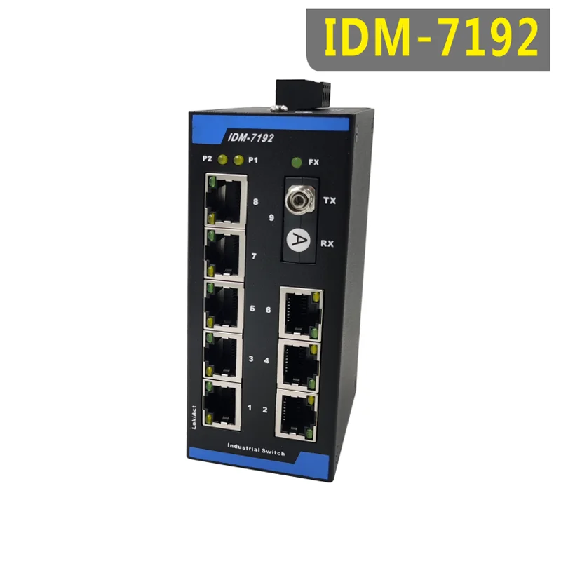 IDM-7192-FC1 DIN Rail 9-портовый Промышленный Коммутатор Ethernet 100M 1 оптический 8-волоконный трансивер
IDM-7192-FC1 DIN Rail 9-портовый Промышленный Коммутатор Ethernet 100M 1 оптический 8-волоконный трансивер