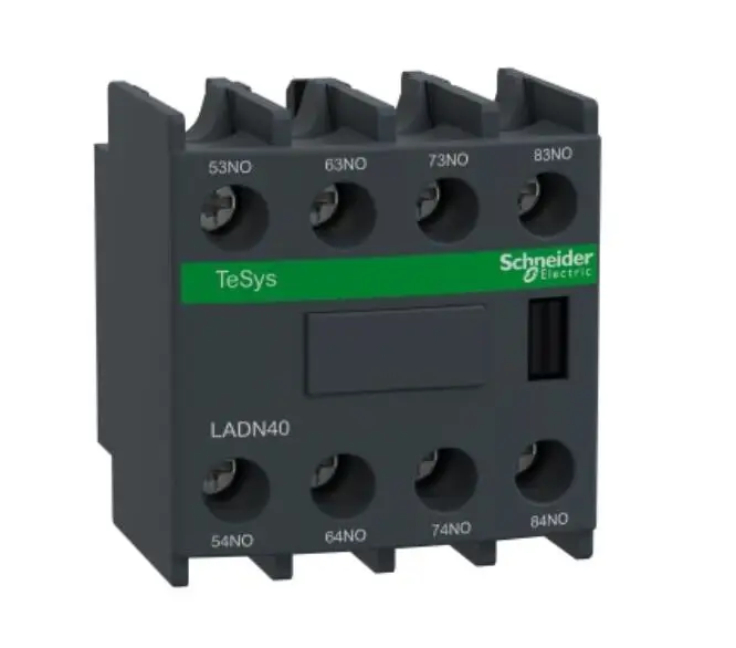 Вспомогательный Контактный блок LADN40 LADN40C LA-DN40C TeSys D 4NO Переднее Крепление винтовые