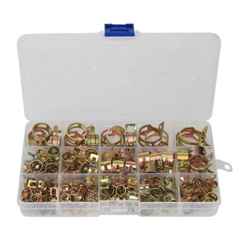 115pcs Fastener Pipe Clamp Spring Hose Clamps 6-22mm Zinc Plated Spring Clip Fuel Line Hose Water Pipe Air Tube Clamps
115pcs Fastener Pipe Clamp Spring Hose Clamps 6-22mm Zinc Plated Spring Clip Fuel Line Hose Water Pipe Air Tube Clamps