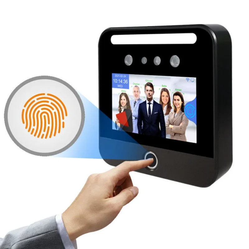 

AI Face Identification Biometric Face Recognition Fingerprint Scanner Clock Employee Time Attendance Machine Time Recorder