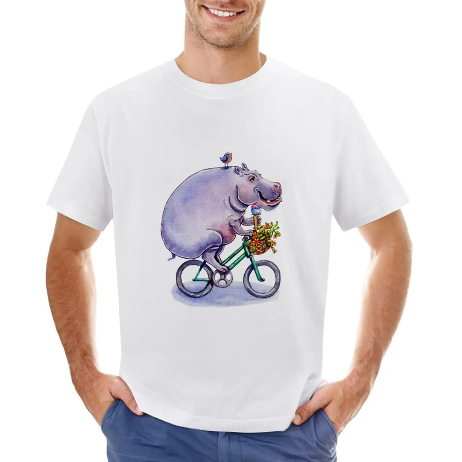 hippo on bicycle with icecream T-Shirt customs tees oversizeds mens t shirts 
hippo on bicycle with icecream T-Shirt customs tees oversizeds mens t shirts